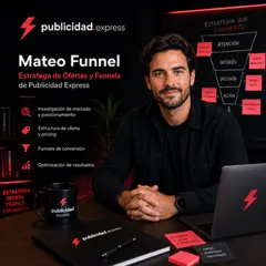 Mateo Funnel, Estrategia de marketing en Publicidad.Express